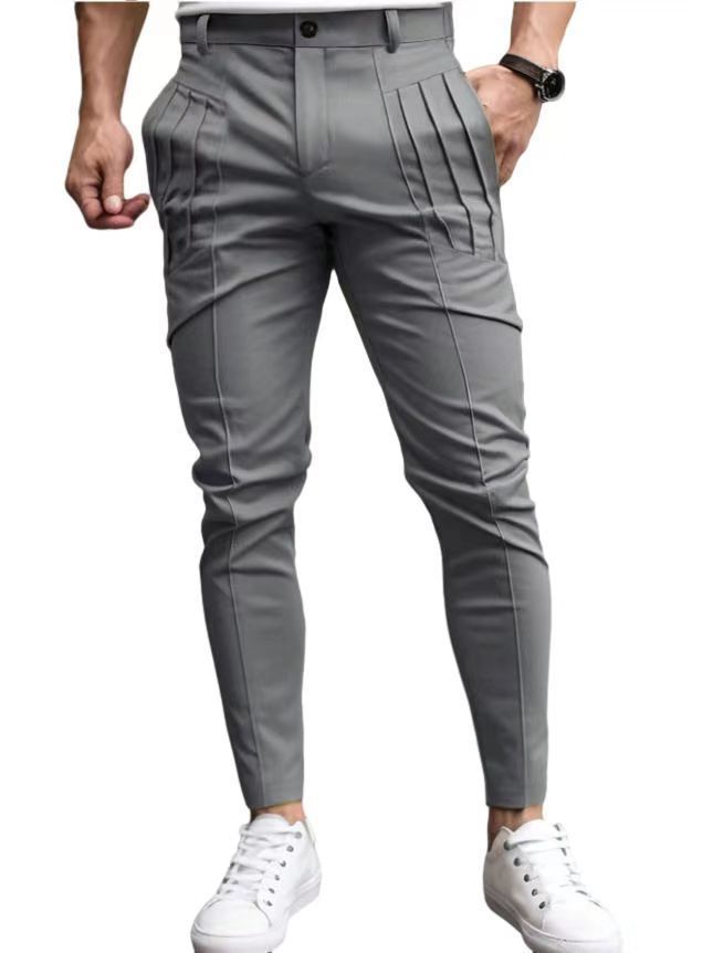Fashion Slim-Fit Pants for Men with Pleats and Special Pockets Lune London