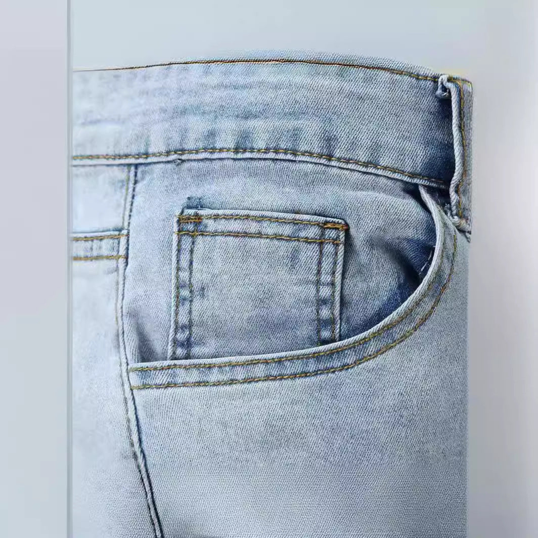 Men's Destroyed Jeans with Modern Distressed Effects Lune London