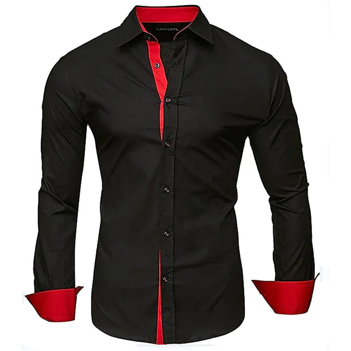 Elegant long sleeve shirt for men with contrasting cuffs Lune London