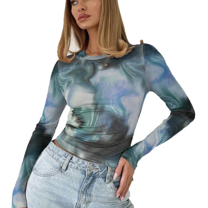Chemise à manches longues pour femmes avec design abstrait moderne Chic & Stil