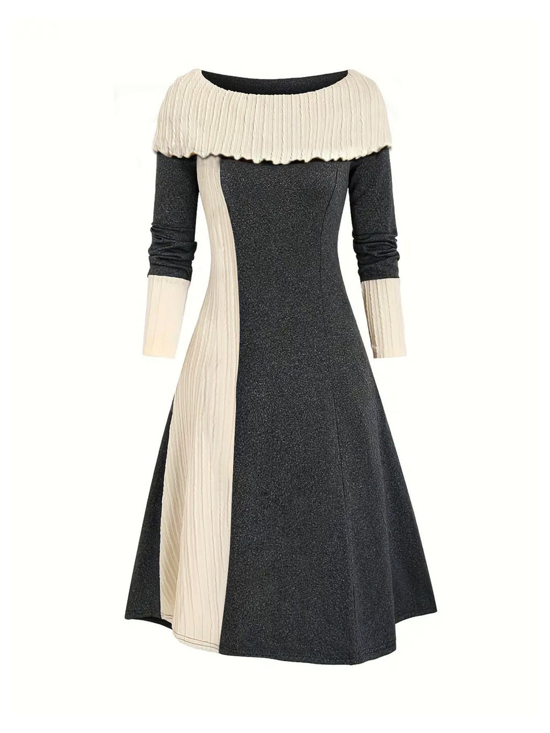 Midi dress for women with a unique ruffle design and a fitted cut Lune London