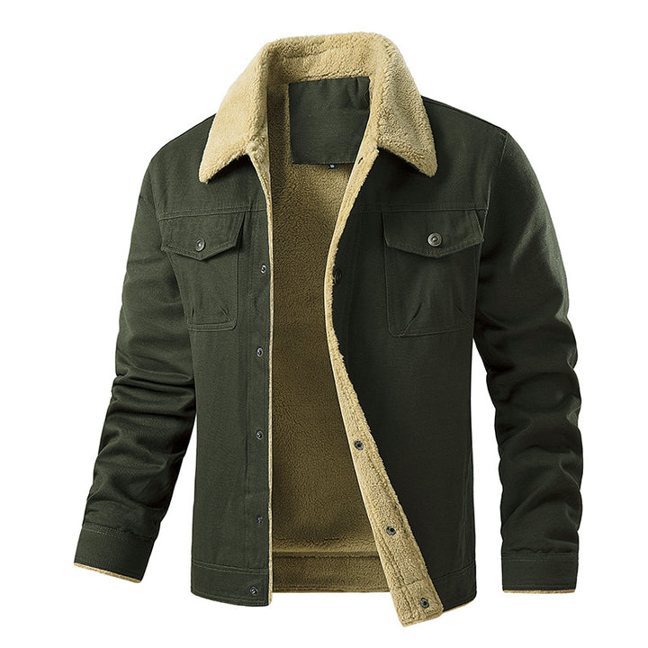 Robust utility jacket for men with warm fleece lining Lune London