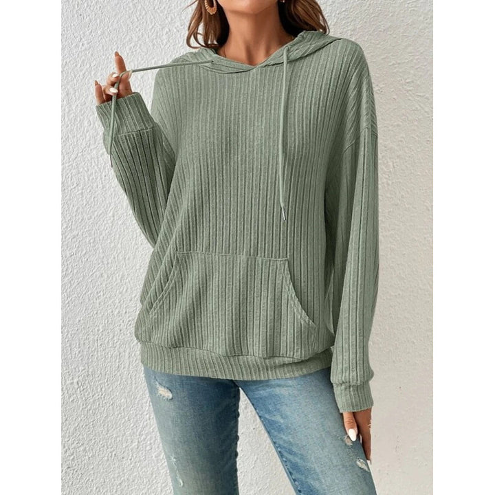 Casual hoodie for women with ribbed design Lune London
