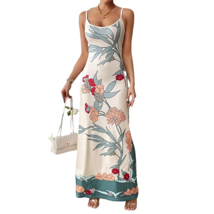 Lune London spaghetti strap floral maxi dress