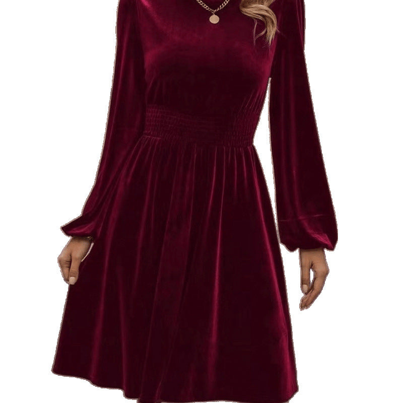 Smocked velvet dress for ladies Lune London