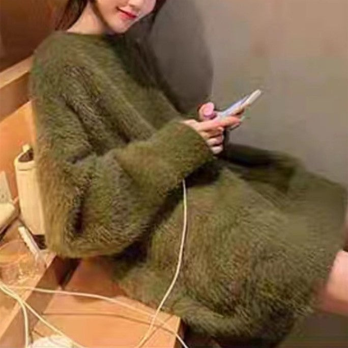 Women soft knit oversized casual chic sweater