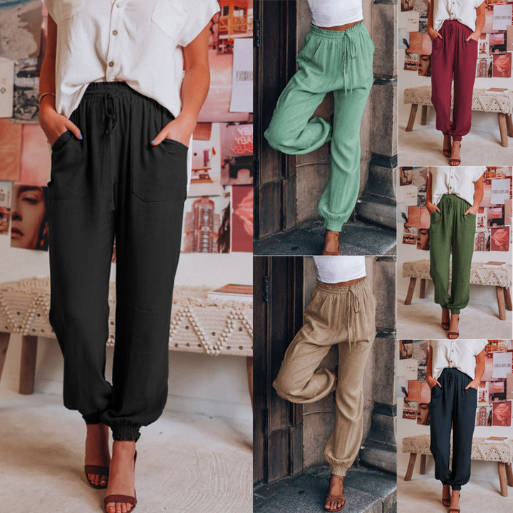 Ladies Light, elastic Jogging Pants with practical pockets Lune London