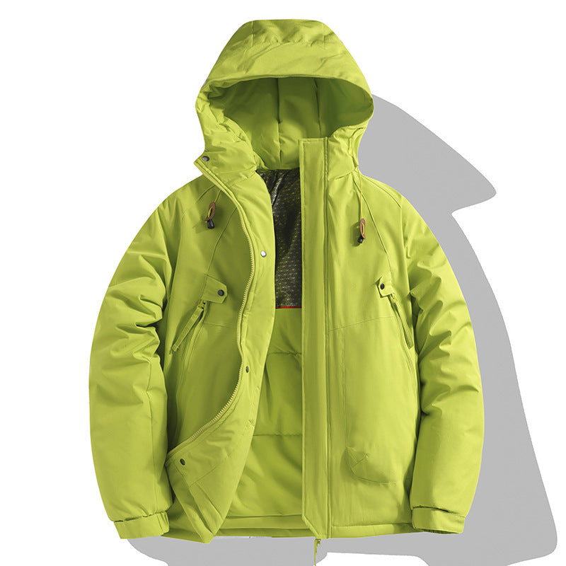 Functional jacket for men with adjustable hood and insulated lining Lune London