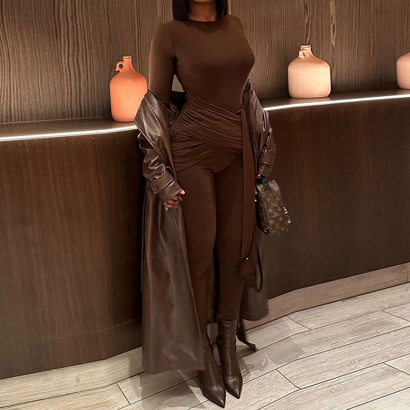 Women complete outfit elegant with refined draping Lune London