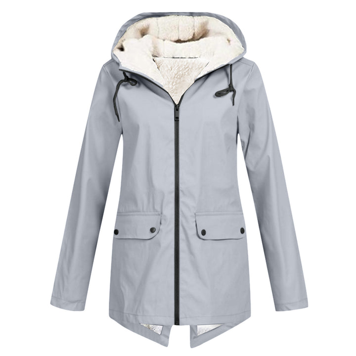 Ladies waterproof down jacket with soft lining and adjustable hood Lune London