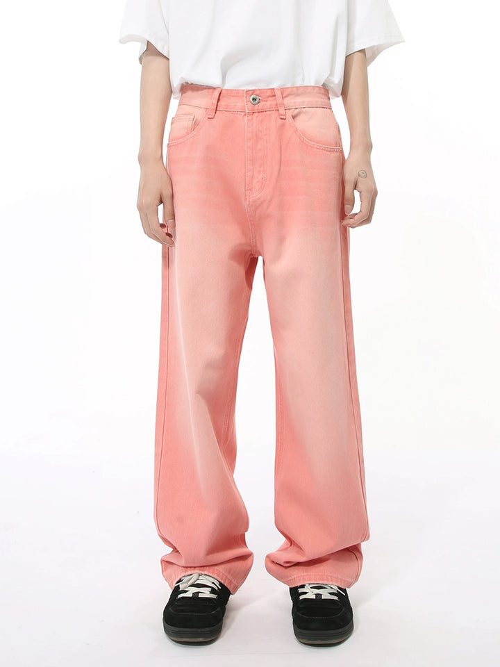 High-waisted wide-leg women's jeans with modern color gradient Lune London