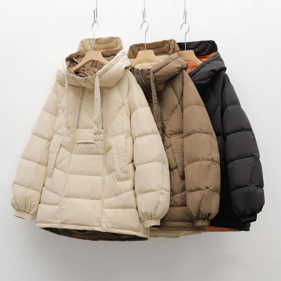 Women's quilted jacket with high collar and functional pockets Lune London