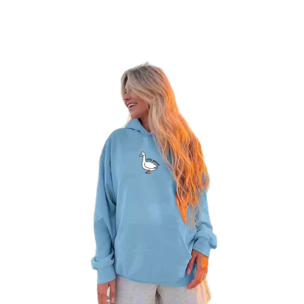 Hoodie pour femmes avec motif de oie créatif et intérieur en molleton doux Chic & Stil