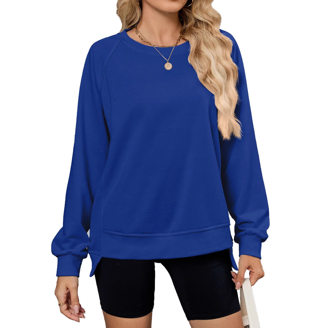 Casual sweatshirt for women with side slits and casual cut Lune London