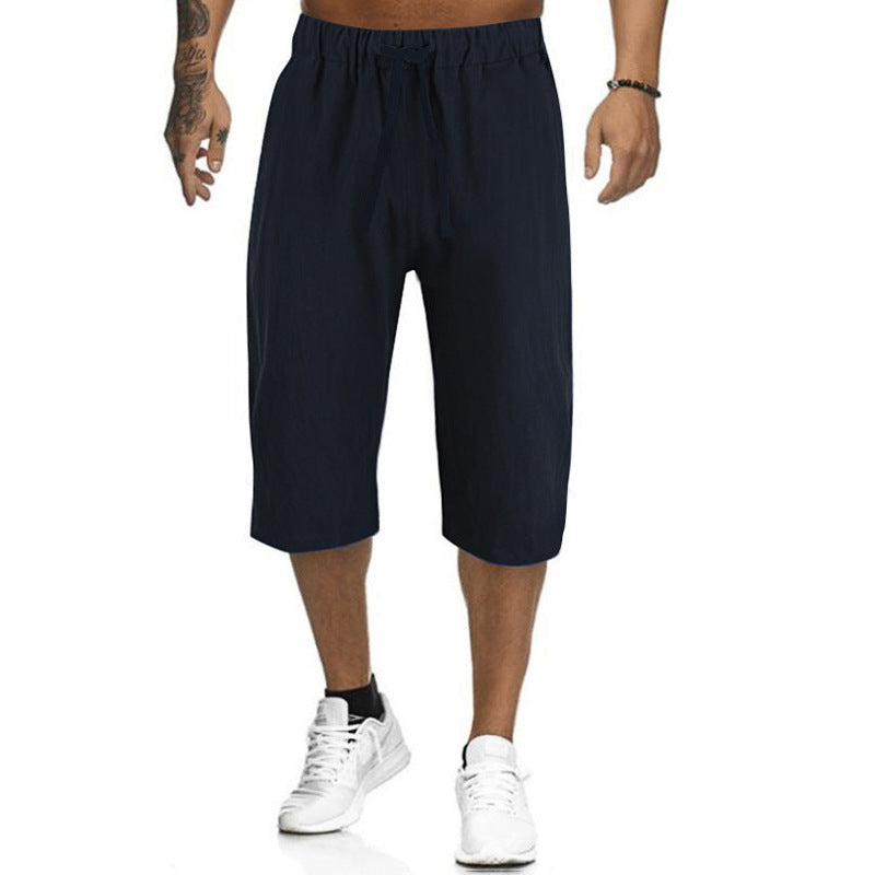 Light leisure pants for men with elastic waistband and practical side pockets Lune London