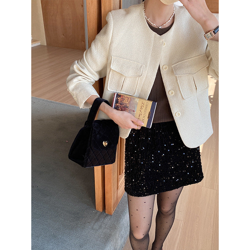 Ladies elegant short jacket with practical patch pockets Chic & Stil