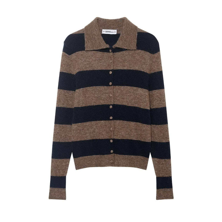 Cardigan Élégant pour Femme avec Design Rayé et Détails de Boutons Chic & Stil