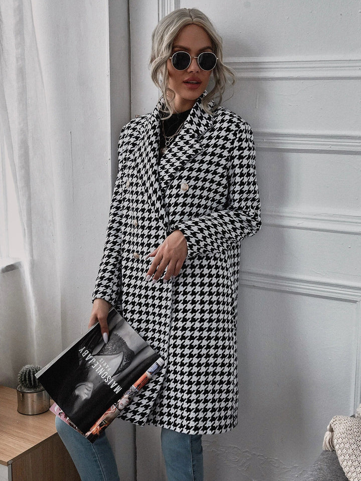 Ladies Elegant Checked Wool Jacket Lune London