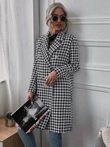 Ladies Elegant Checked Wool Jacket Lune London
