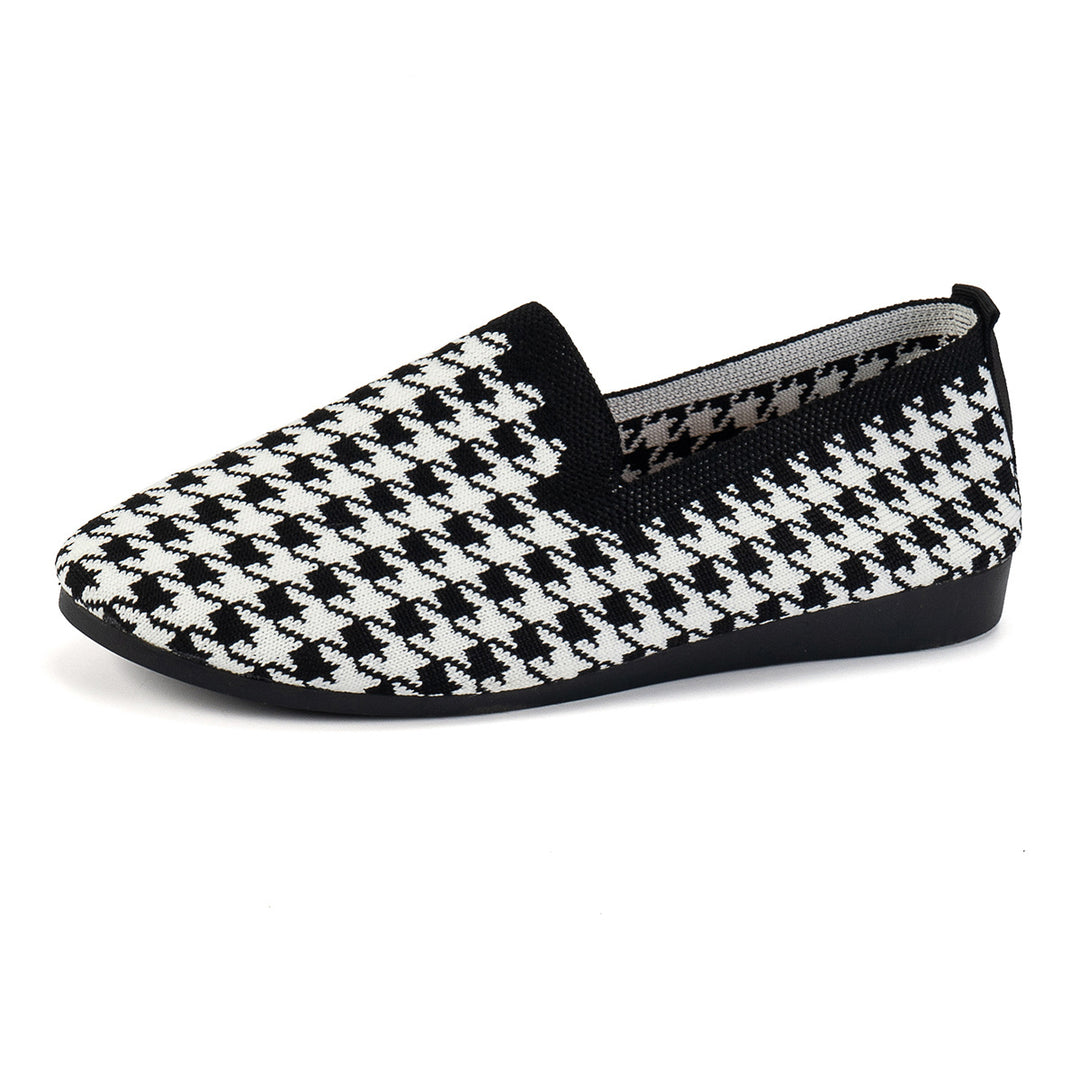 Women's Slip-On Sneakers with an innovative houndstooth pattern and a flexible insole Lune London
