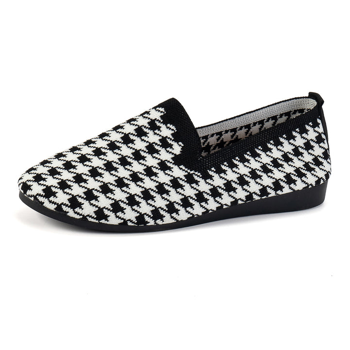 Women's Slip-On Sneakers with an innovative houndstooth pattern and a flexible insole Lune London