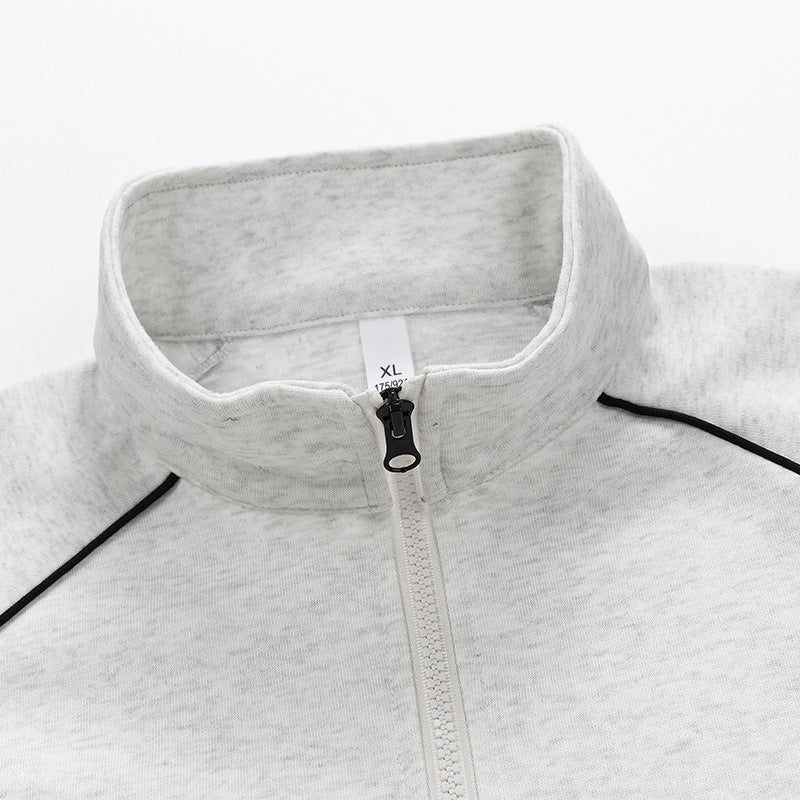 Men's sporty sweater with short zipper opening Lune London