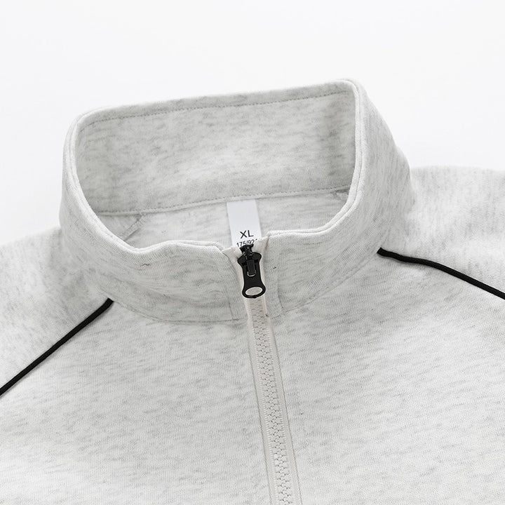 Men's sporty sweater with short zipper opening Lune London