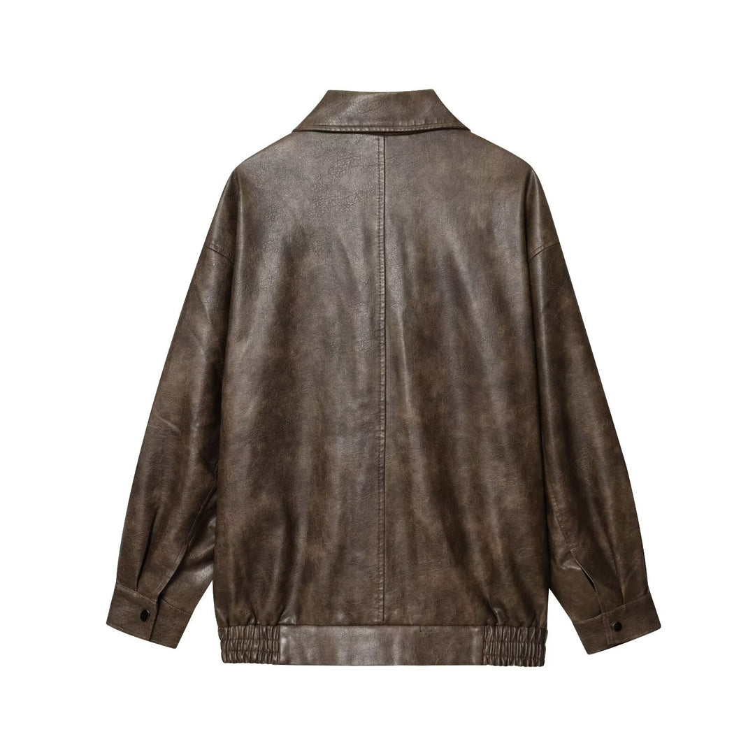 Ladies elegant faux leather jacket Lune London