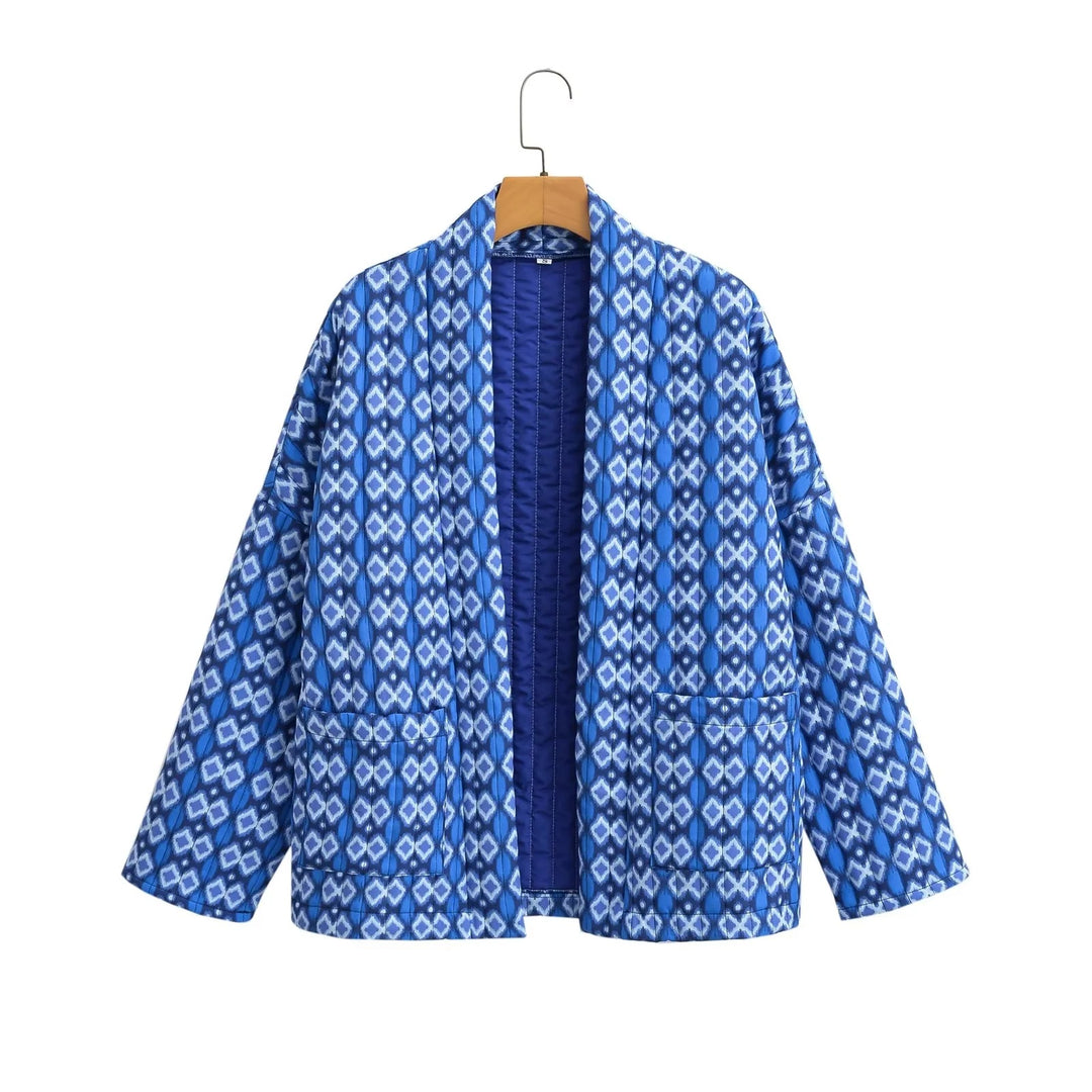 Veste matelassée pour femmes avec motif graphique unique Chic & Stil