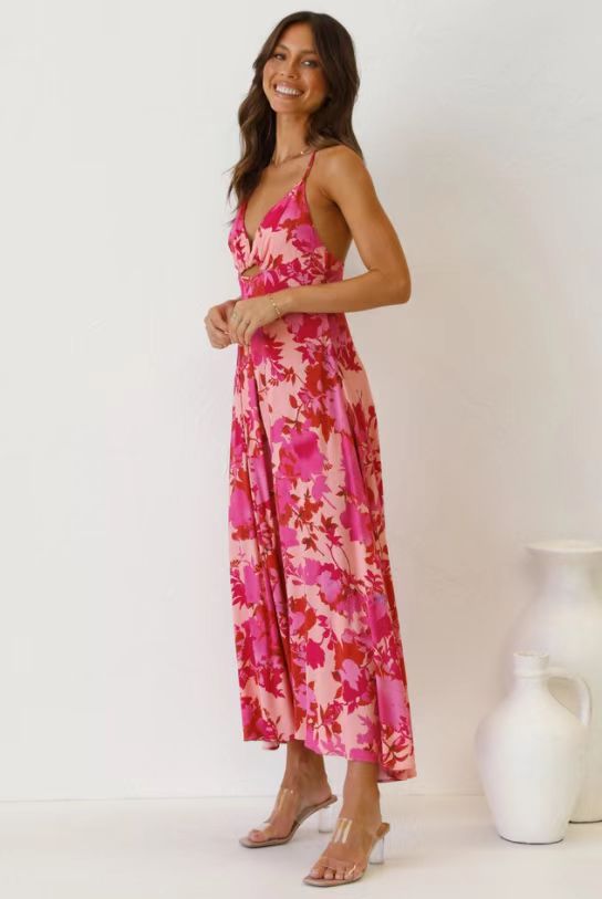 A-line midi dress inspired by flowers Lune London for women