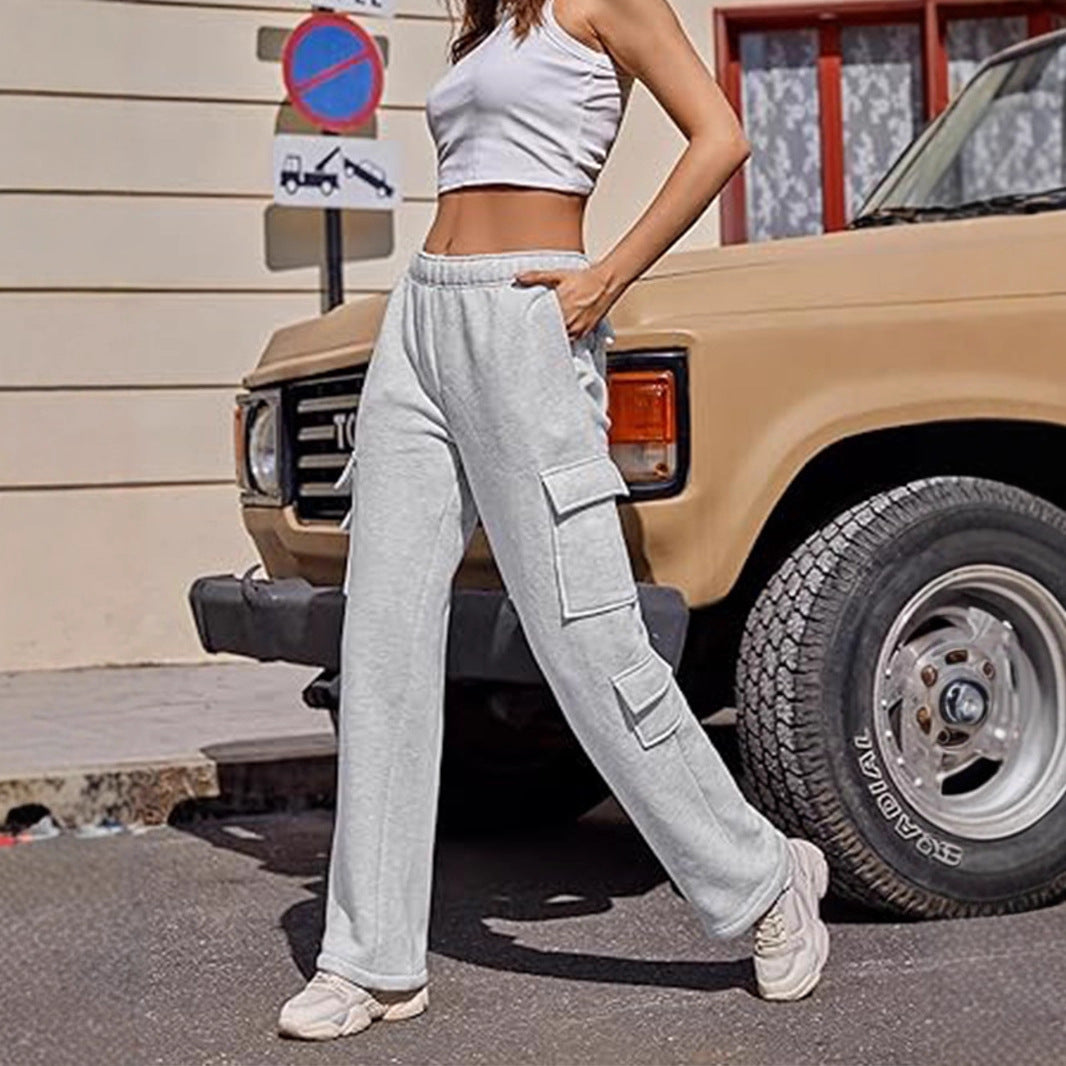 Cargo jogger pants for women with side pockets Lune London