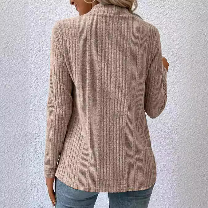 Ladies comfortable cardigan with relaxed fit and asymmetrical hem Lune London