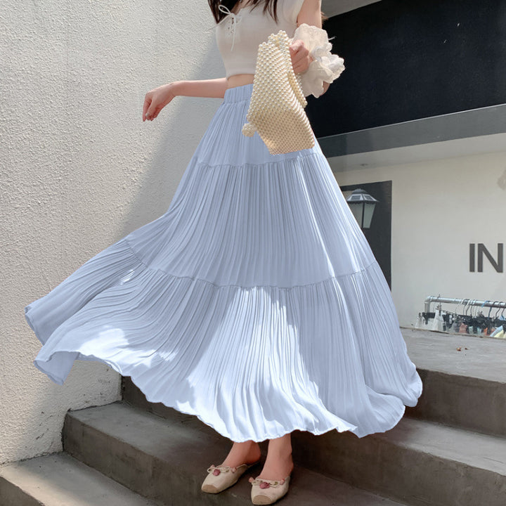Lune London pleated flowy maxi skirt for women