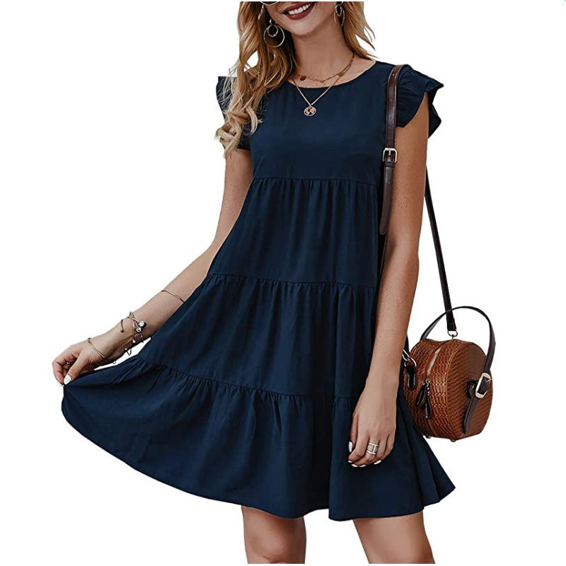 Oversized summer dress for women with ruffle details Lune London