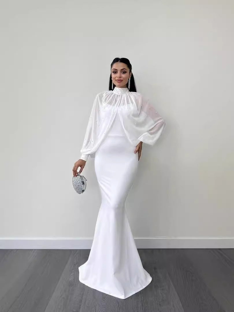 Ladies Elegant Evening Dress with Sparkling Top Lune London