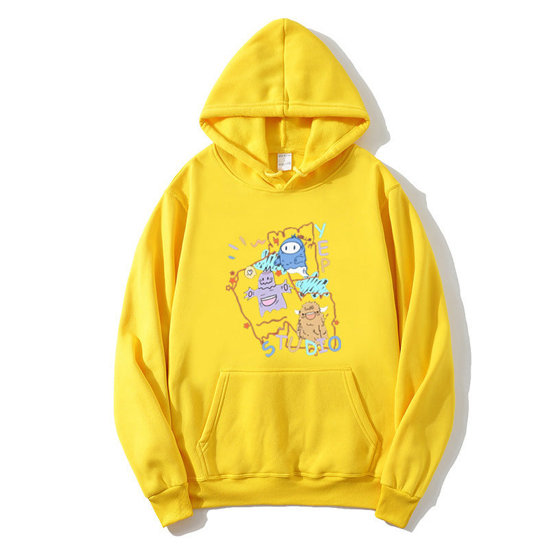 Women's hoodie with playful cartoon design Chic & Stil
