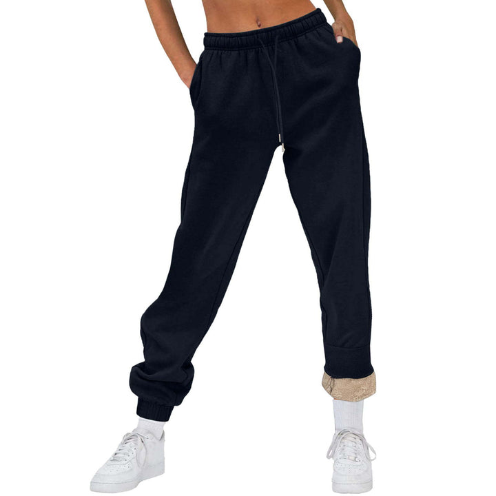 Women Comfortable Leisure Pants with Drawstring and Elegant Cuff Lune London