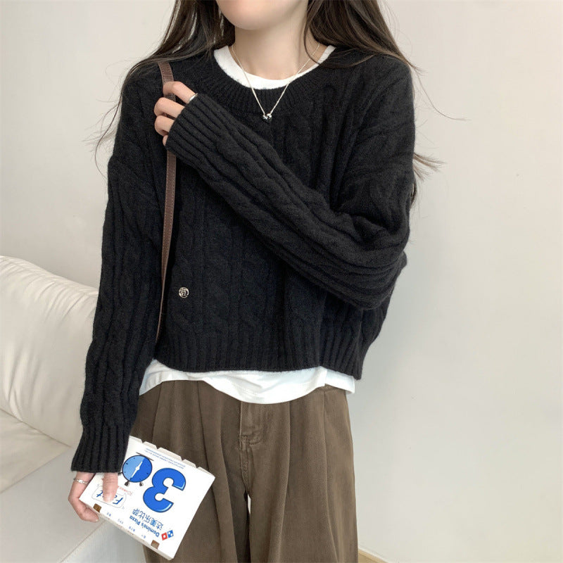 Pull chunky en tricot pour femmes avec une coupe décontractée et un motif en câbles Chic & Stil