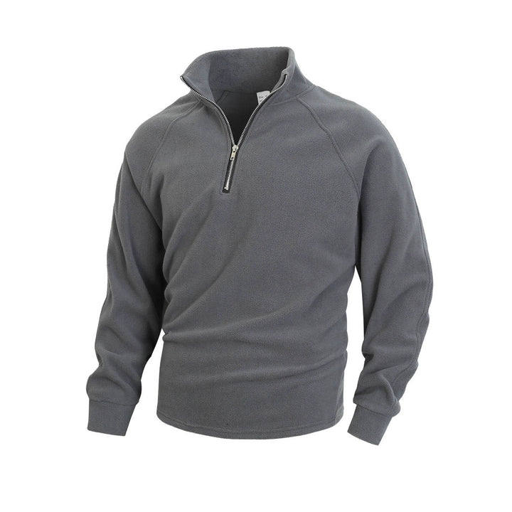 Men's fleece sweater with half-zip and elastic cuffs Lune London