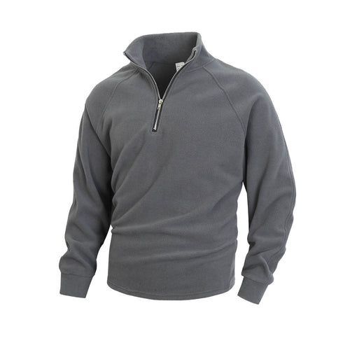 Men's fleece sweater with half-zip and elastic cuffs Lune London