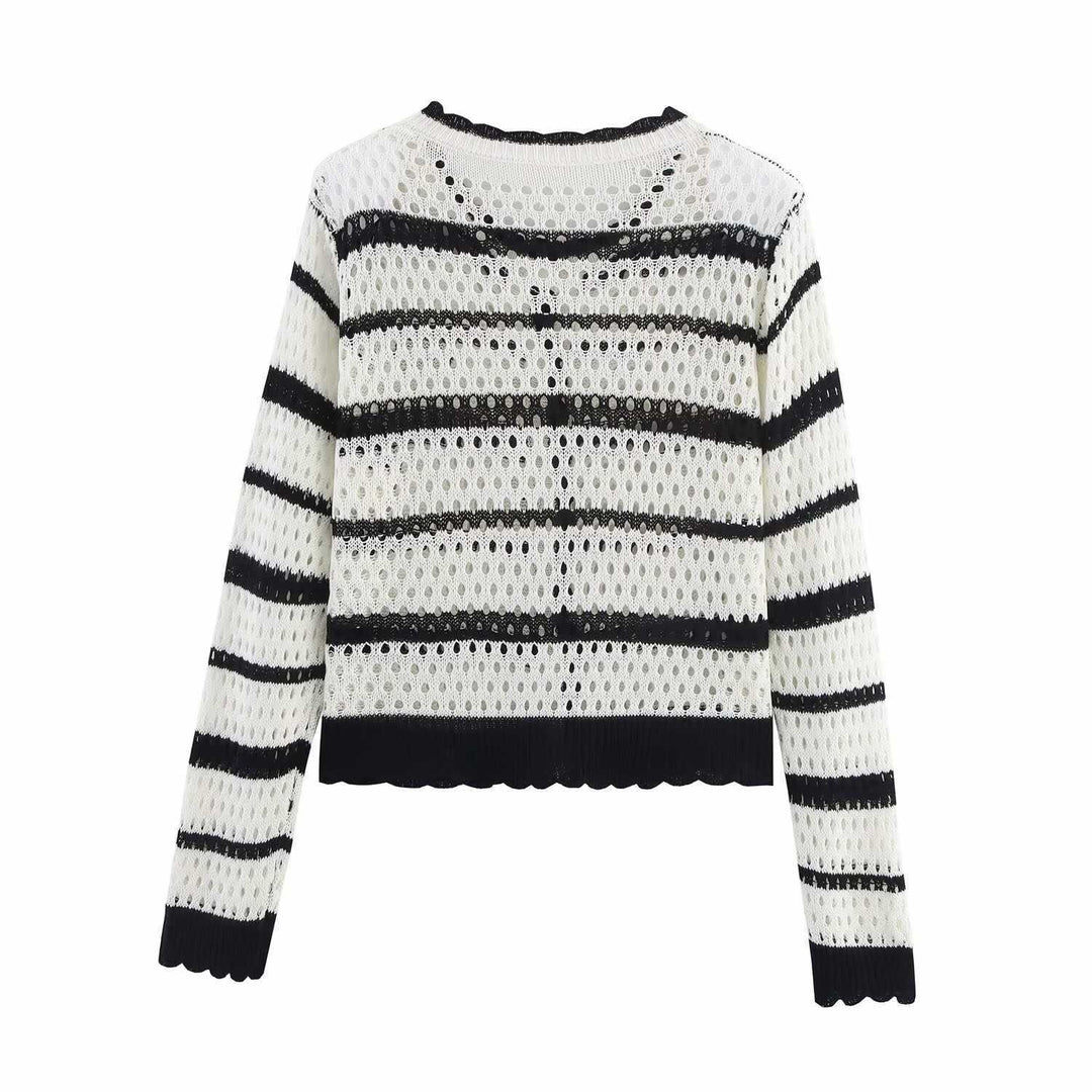 Knitted jacket for women with airy knit structure Lune London