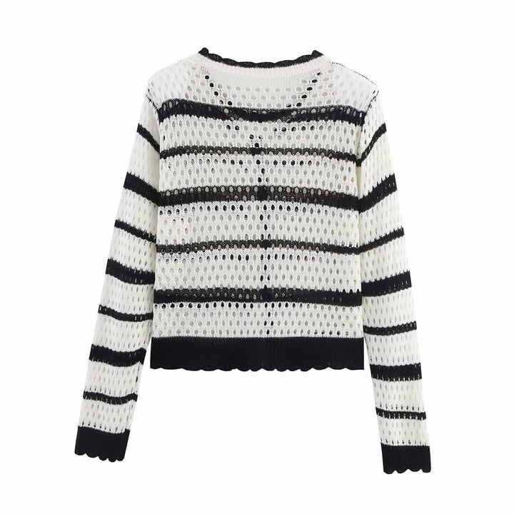 Knitted jacket for women with airy knit structure Lune London
