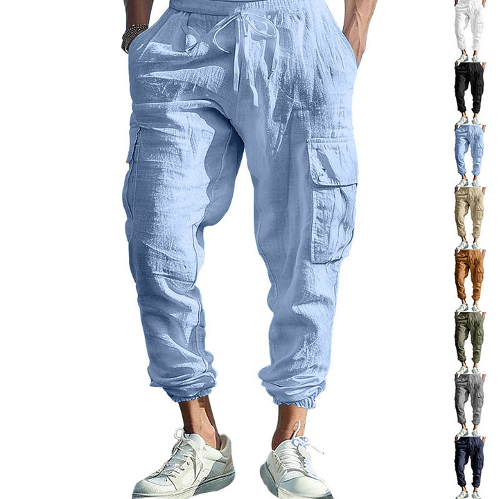 Men's cargo pants with elastic waistband and versatile pockets Lune London