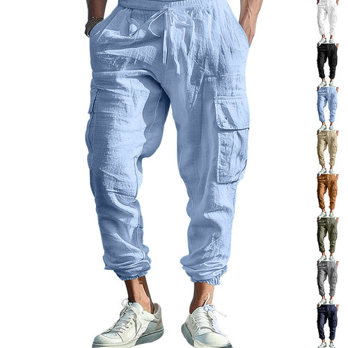 Men's cargo pants with elastic waistband and versatile pockets Lune London