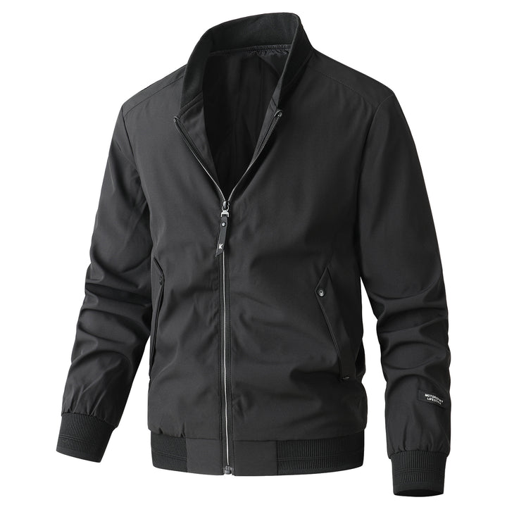 Stylish transitional jacket for men with trendy high collar Lune London