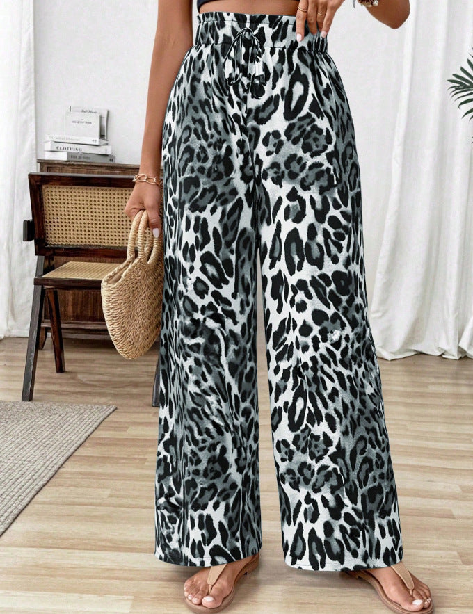 Pantalons palazzo larges pour femmes imprimé animal Chic & Stil