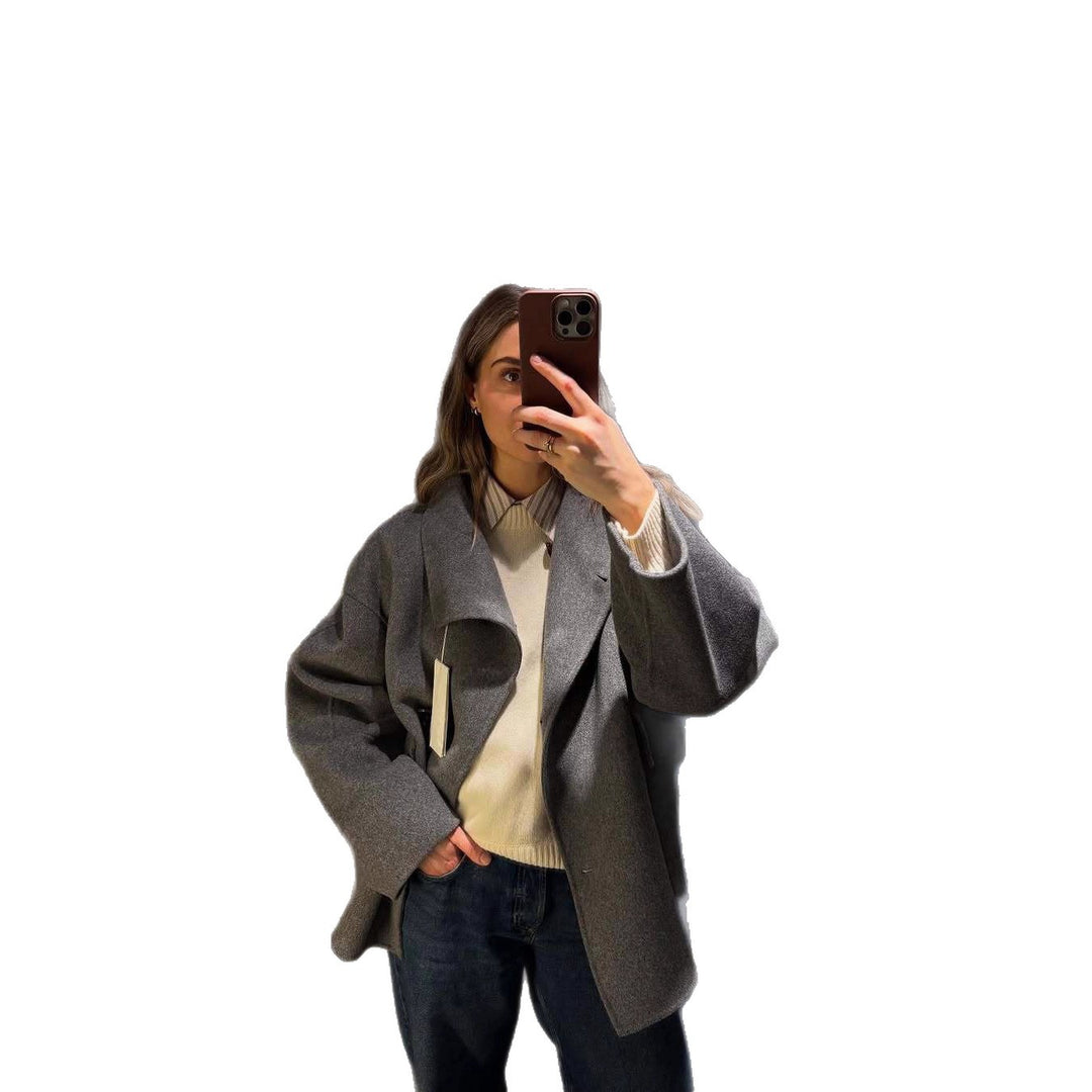 Manteau en laine surdimensionné pour femmes Chic & Stil