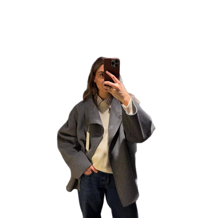 Manteau en laine surdimensionné pour femmes Chic & Stil