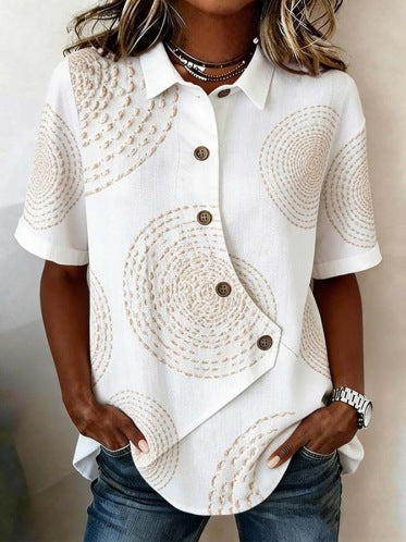 Women's specially designed blouse with unique button detail Lune London