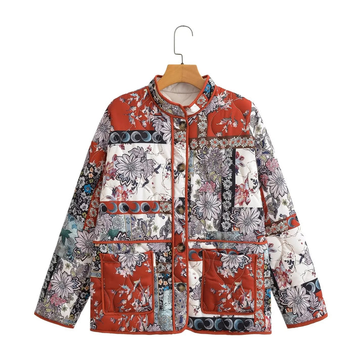 Veste matelassée femme avec design floral et poches pratiques Chic & Stil